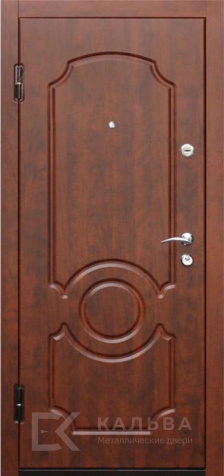 Фото №2 «Входная дверь классика тёмный орех снаружи светлый дуб внутри №86»