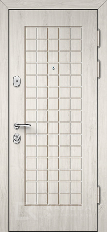 Фото «Входная дверь двухцветная белёный дуб венге МДФ №91»